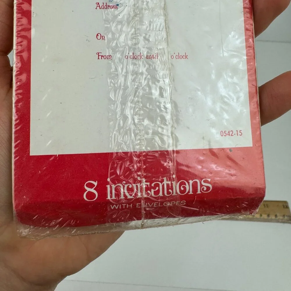Vtg Unused American Greetings You're invited to an Open House‎ Winter Cards READ